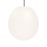 Suspension Dro 4.0 — Noir mat et verre opalin blanc