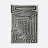 Tapis Psychedelic Labyrinth Charcoal Dip Dye