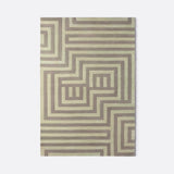 Wool Labyrinth Beige Tapis