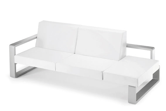 Canapé d'extérieur Kama - Accoudoir droit — Vinyle marbre