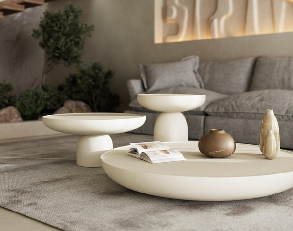 Table d'appoint Rin — Ciment natural