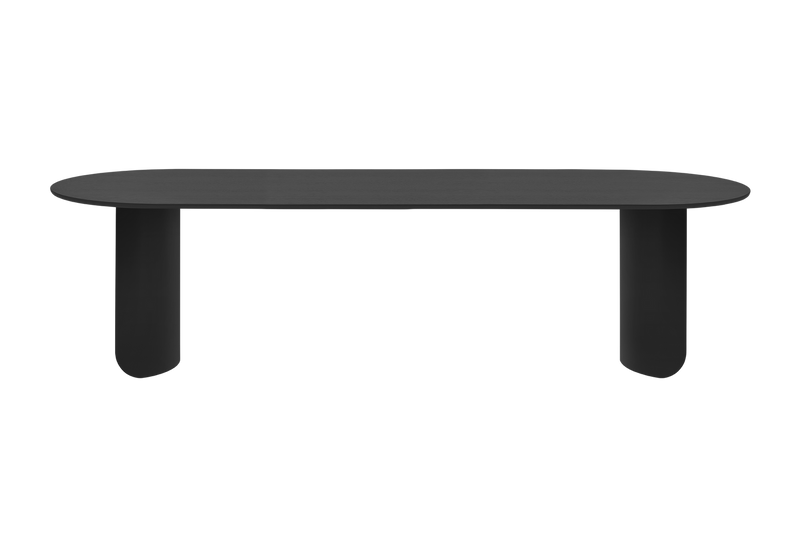 Table de diner Plateau large - oval — Pieds noir & Plateau noir