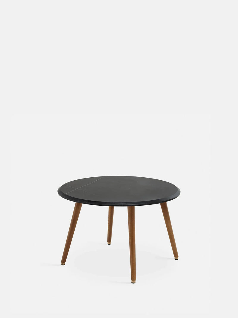 Table basse ronde Fox S — Marbre Noir