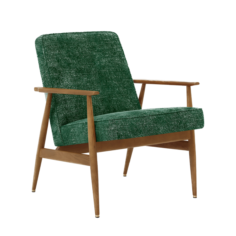 Fauteuil Fox — Tissu marble Vert bouteille