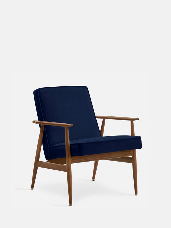 Fauteuil Fox — Velours Indigo