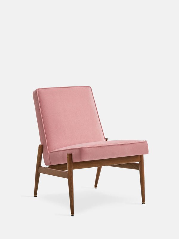 Fauteuil Club Fox — Velours Rose poudré