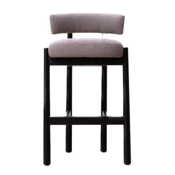 Tabouret Dalya en frêne noir H94cm — Tissu catégorie A