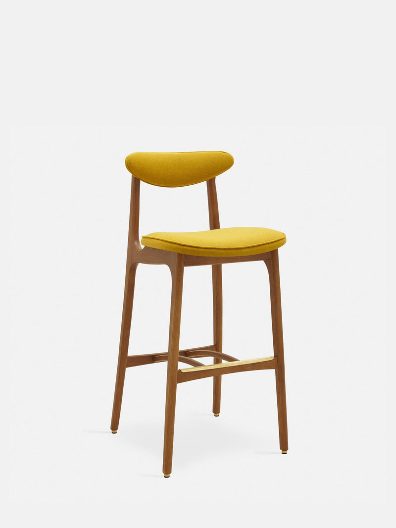 Chaise de bar 200-190 Frêne 03 — Laine Moutarde