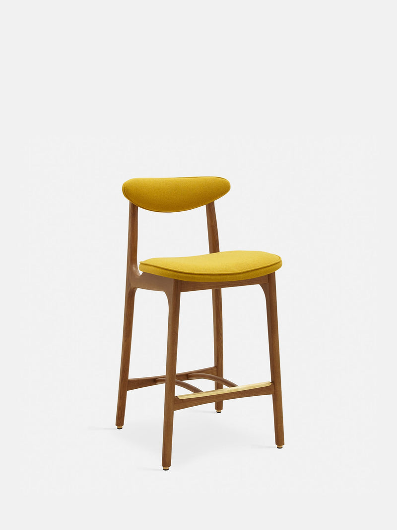 Chaise de bar 200-190 Frêne 03 — Laine Moutarde