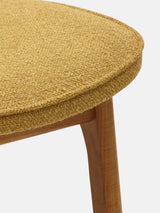 Tabouret de bar Basic 200-190 Frêne 03 — Tissu bouclé Moutarde