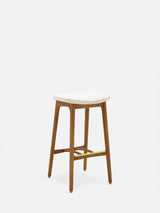 Tabouret de bar Basic 200-190 Frêne 03 — Tissu marble Blanc