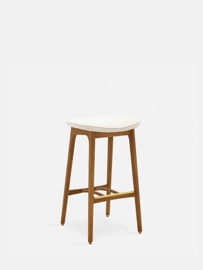 Tabouret de bar Basic 200-190 Frêne 03 — Tissu marble Blanc