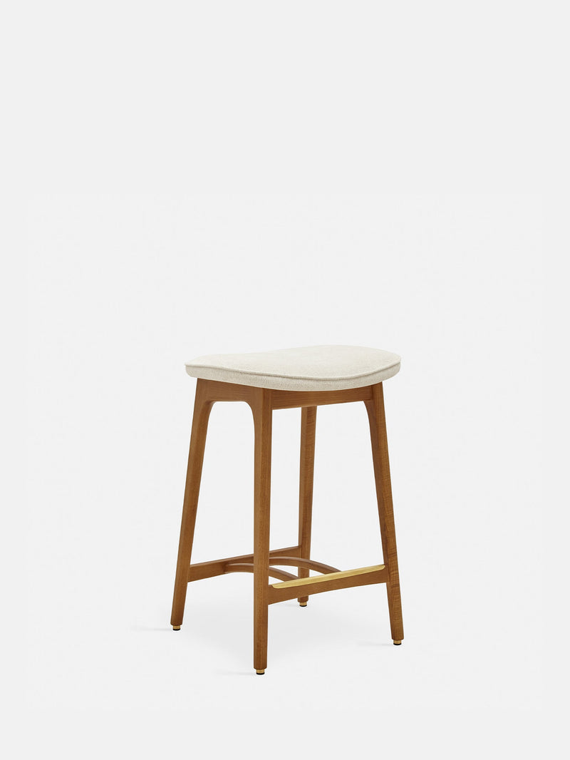 Tabouret de bar Basic 200-190 Frêne 03 — Tissu marble Blanc