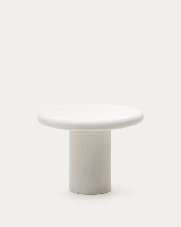 Table ronde Addaia — en ciment blanc Ø90 cm