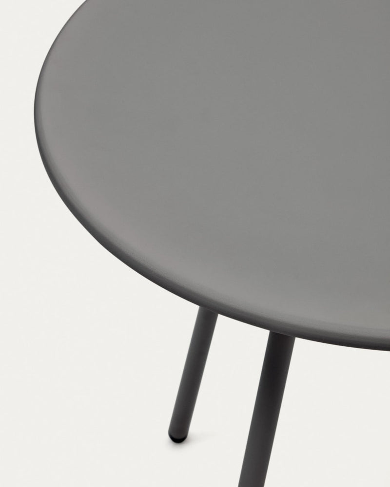 Table ronde de jardin Montjoi — en acier finition grise Ø 70 cm