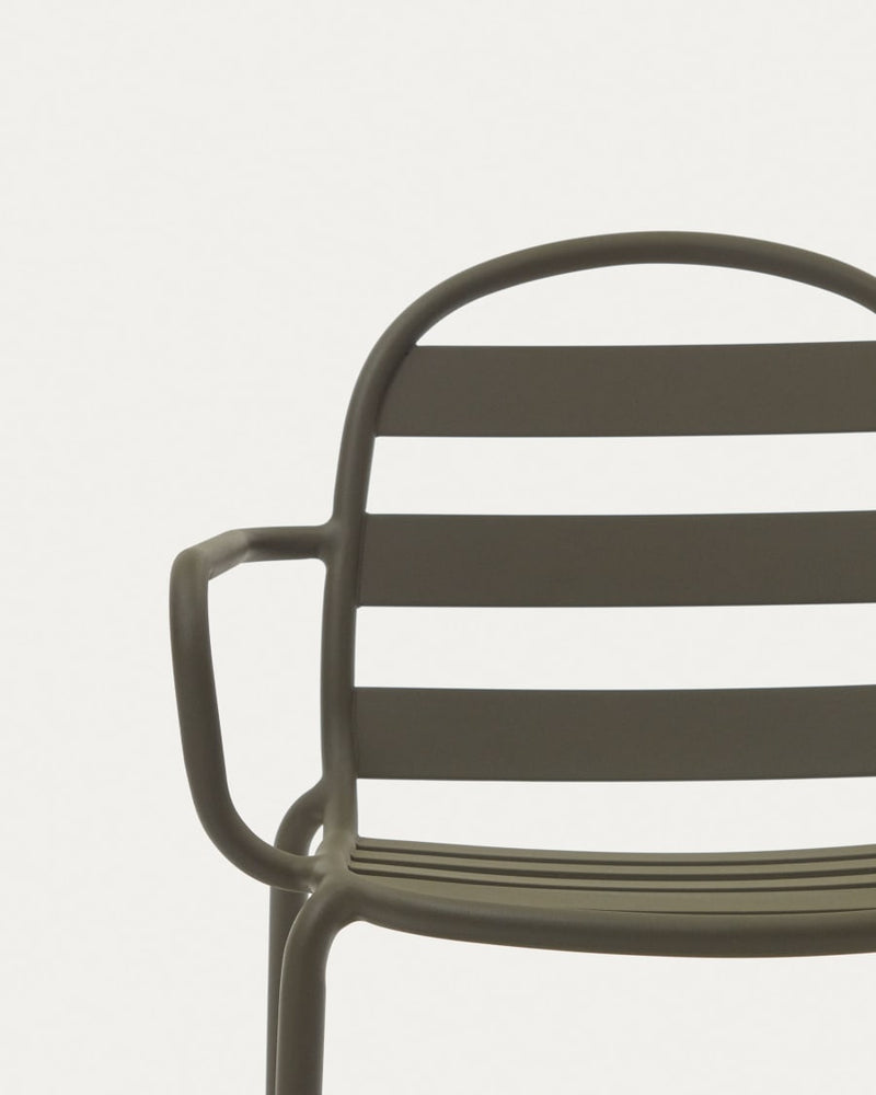 Chaise de jardin Joncols — en aluminium finition peinture verte