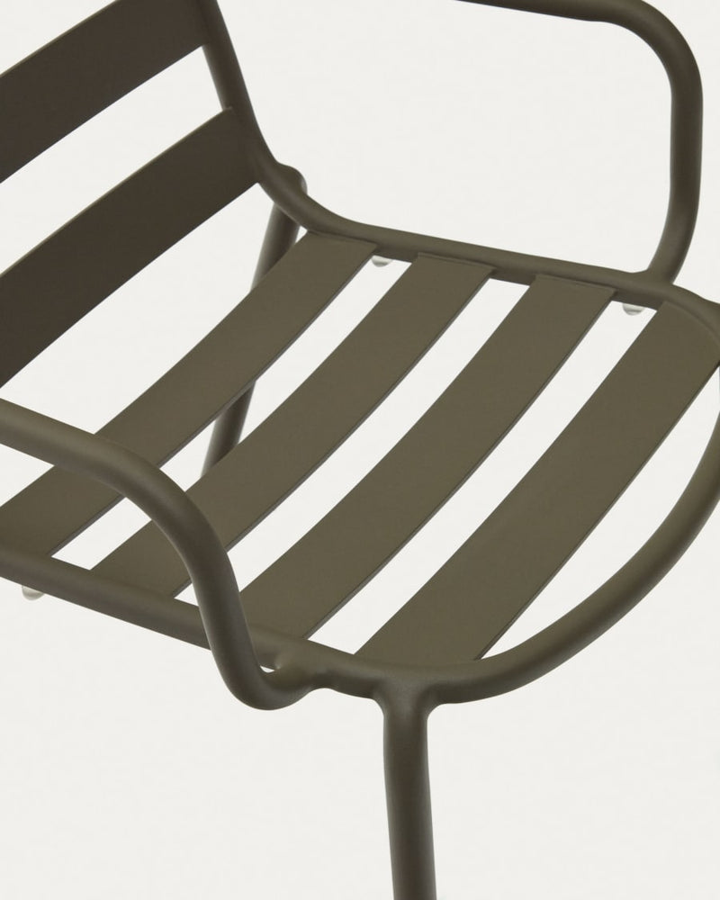 Chaise de jardin Joncols — en aluminium finition peinture verte