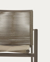 Chaise de jardin Culip — en corde et aluminium marron