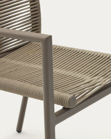 Chaise de jardin Culip — en corde et aluminium marron