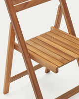 Chaise de jardin pliante Sadirar — en bois d'acacia