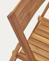 Chaise de jardin pliante Sadirar — en bois d'acacia