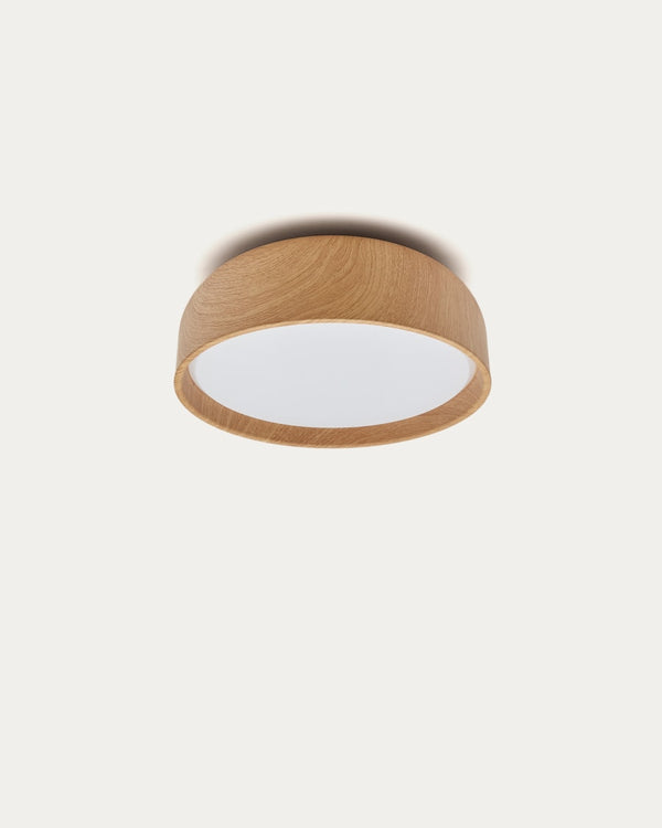 Lampe de plafond Xaviera — finition effet bois de chêne