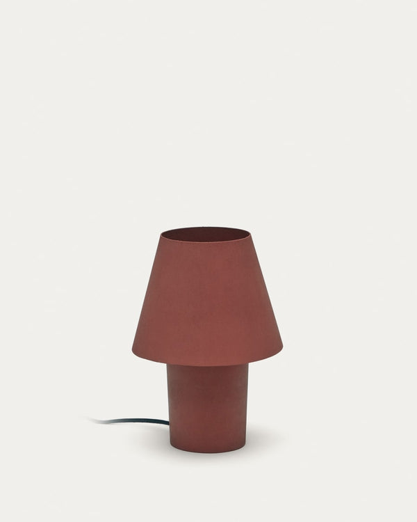 Lampe de table Canapost — en métal peint terracotta