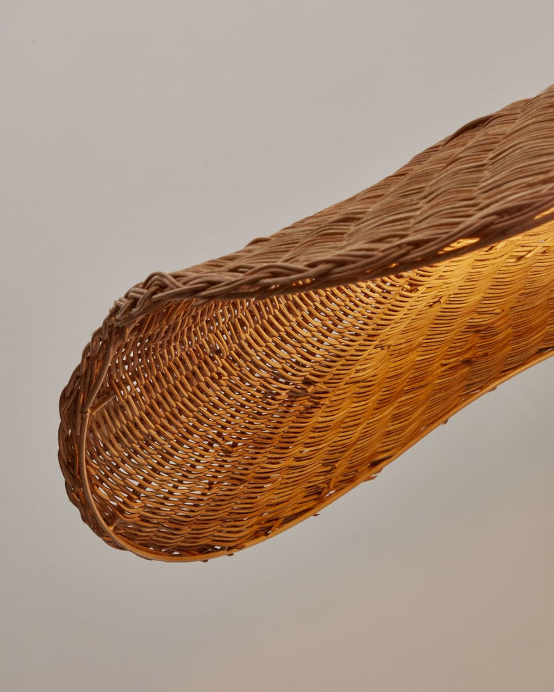 Abat-jour pour suspension Bisbal — en rotin avec finition naturelle Ø 80 cm