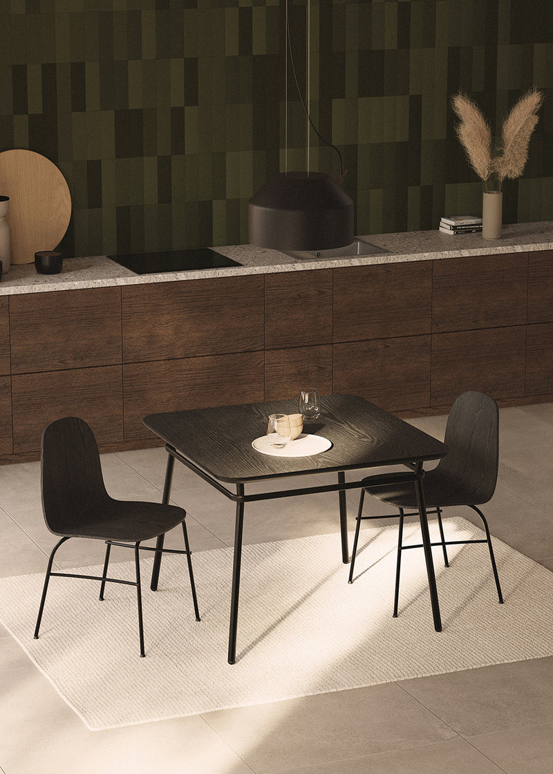 Table de diner Lasso 100cm — Chêne noir
