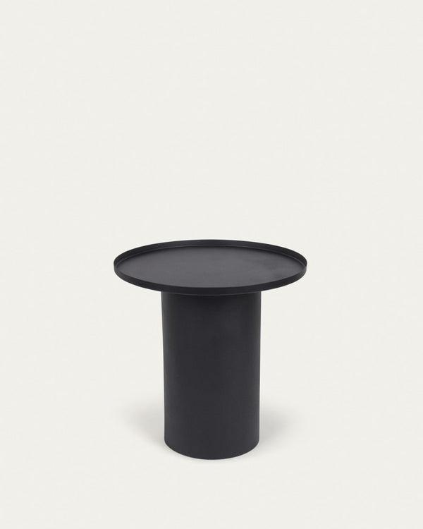 Table d'appoint ronde Fleksa — en métal noir Ø 45cm