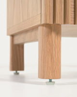 Meuble TV Beyla 2 portes en bois et placage de chêne 180x49,5 cm FSC 100%