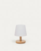 Lampe de table Ambar — en polyéthylène et bois