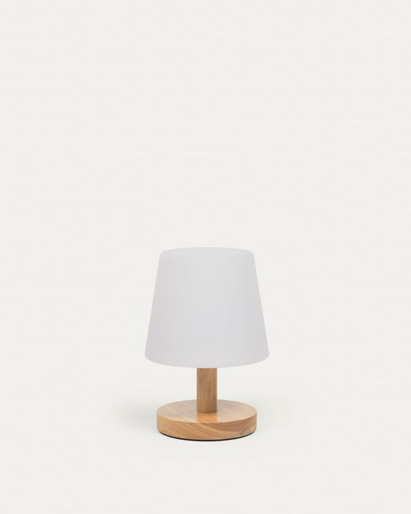 Lampe de table Ambar — en polyéthylène et bois