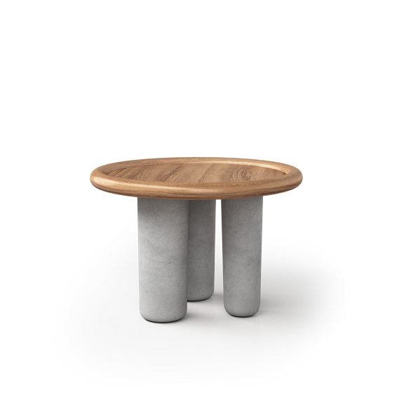 Table d'appoint Loira — Frêne & Ciment