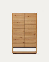 Buffet haut Alguema 2 portes — en placage de chêne finition naturelle 100 x 163,5 cm