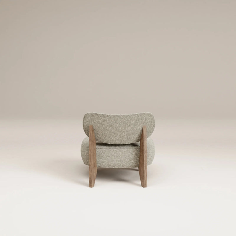 Fauteuil Nicolo Chêne fumé - Tissu bouclé — Pearl