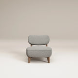 Fauteuil Nicolo Chêne fumé — Tissu bouclé Toffee