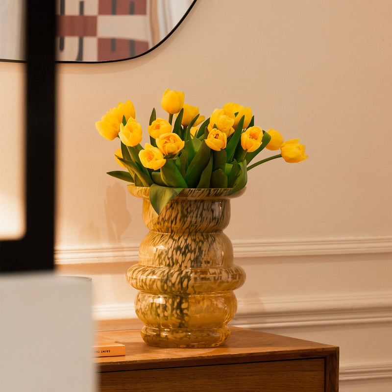 Vase en verre soufflé Le Dôme — Ambre