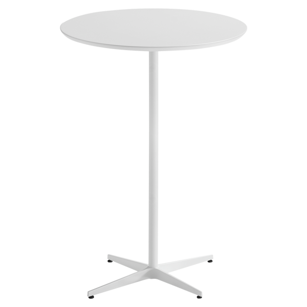 Table Malibu 105 cm - ronde — Mélaminé blanc & M1