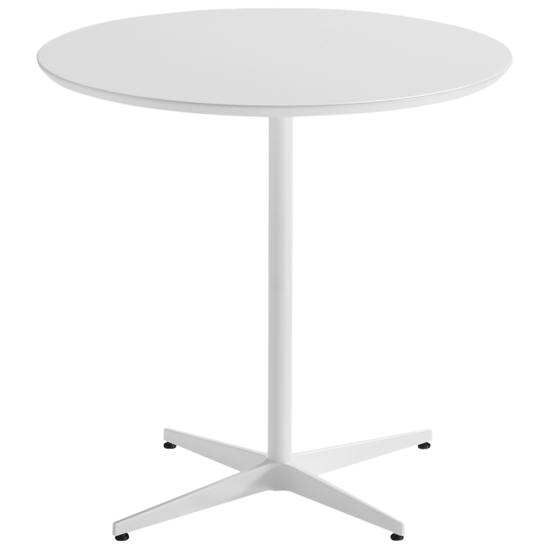 Table Malibu 74 cm - ronde — Mélaminé blanc & M1