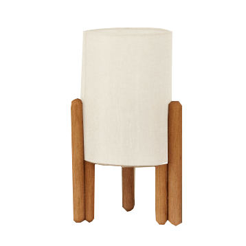 Lampe de table Colette S — Frêne naturel & Blanc
