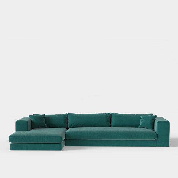 Canapé d'angle Bellechasse - Velours brut — Emerald