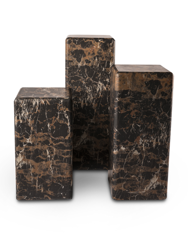 Pillier Marble Look - L — Brun foncé