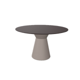 Table Essens - piétement rond 50cm M82 — Plateau Ø120 chêne teinté wenge