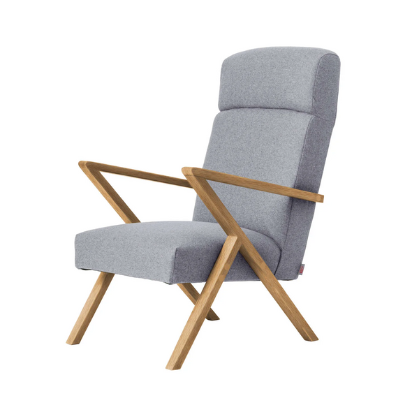 Fauteuil Retrostar Lounge - Wool Line — Natural & Stone Grey