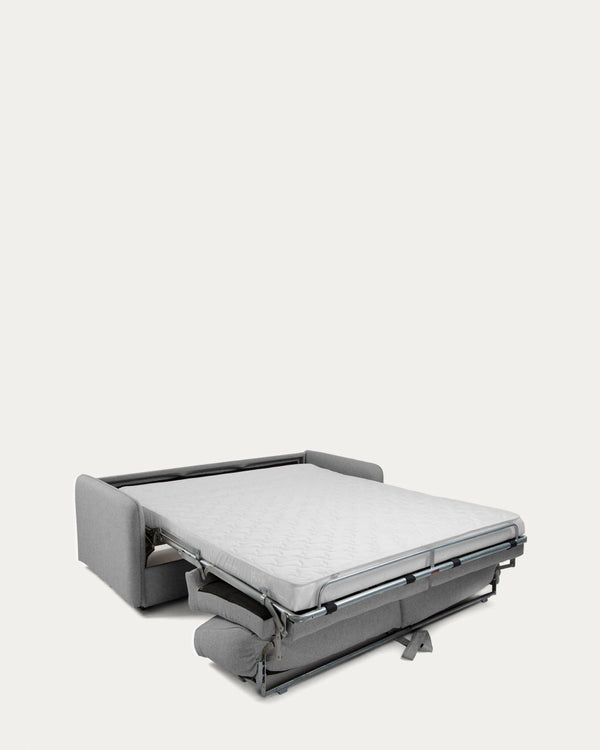 Canapé convertible Kymoon 2 places — polyuréthane gris clair 140 cm