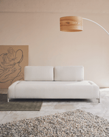 canapé Compo 3 places — en chenille beige et structure en métal gris  232 cm