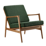 Fauteuil Stefan — Tissu bouclé Vert bouteille