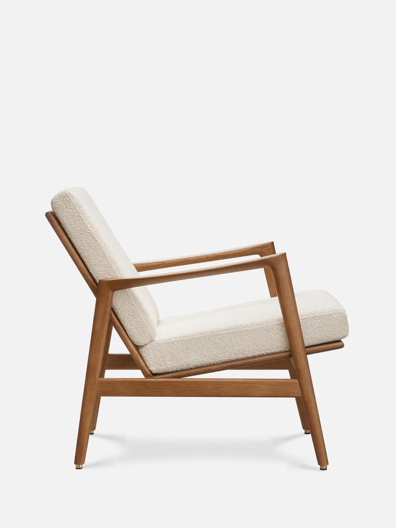 Fauteuil Stefan — Tissu bouclé Crème