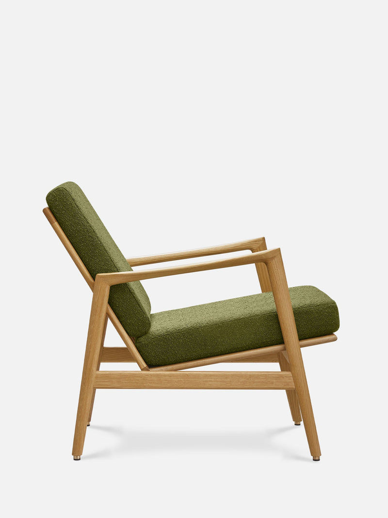 Fauteuil Stefan — Tissu bouclé Olive